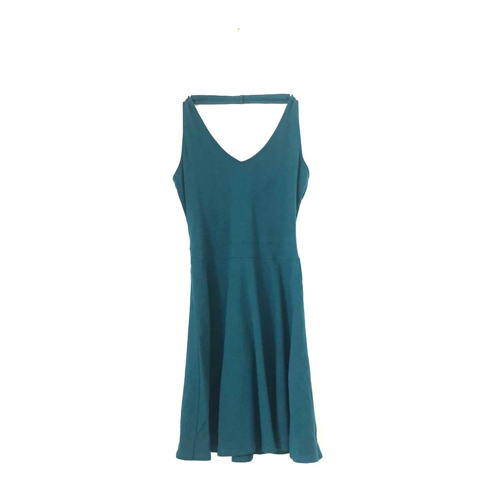 Emerald green halter dress